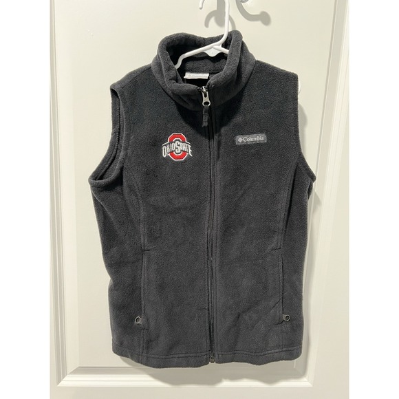 Boys Columbia Fleece Vest Black The Ohio State Buckeyes Size Medium (10/12) - Picture 1 of 7